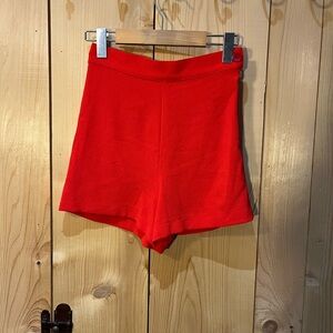 American Apparel Bold Red High-Waist Shorts